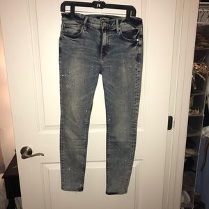 Express Repreve legging jeans, mid-rise stretch